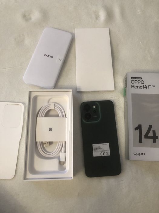 Oppo Reno 14F 5G nou in cutie 256 GB . Culoare -verde