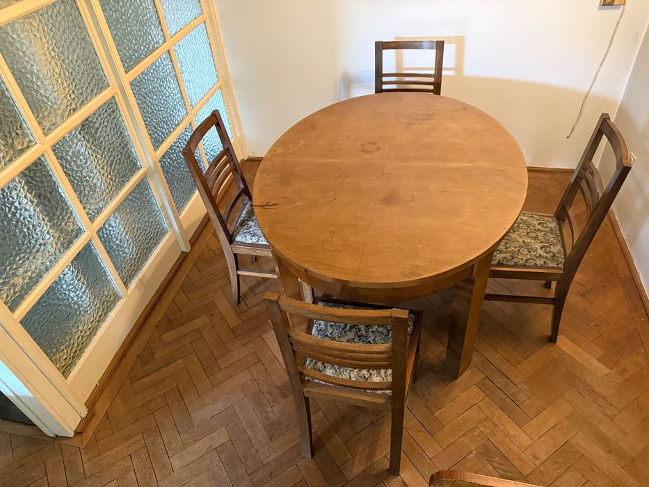 Masa de sufragerie cu 6 scaune (pret redus)