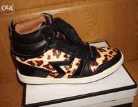 Sneakers platforme animal print + Geantă animal print