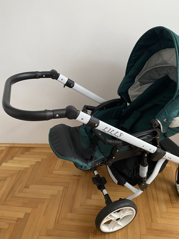 Carucior 3 in 1, BabyLux, Cadru Aluminiu, Verde