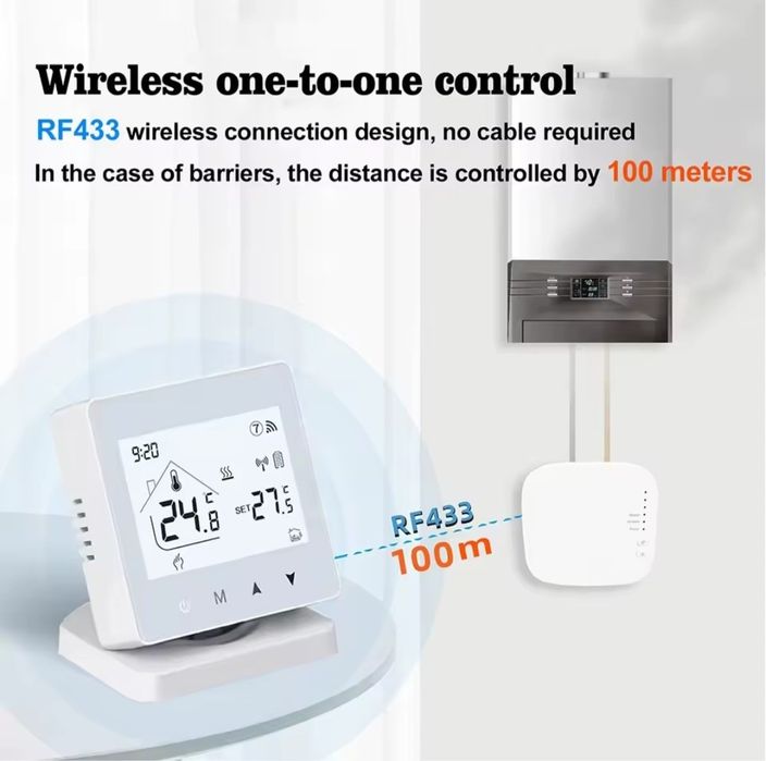 Nou Sigilat Termostat Ambient Wirreles WiFi Smart fara fir