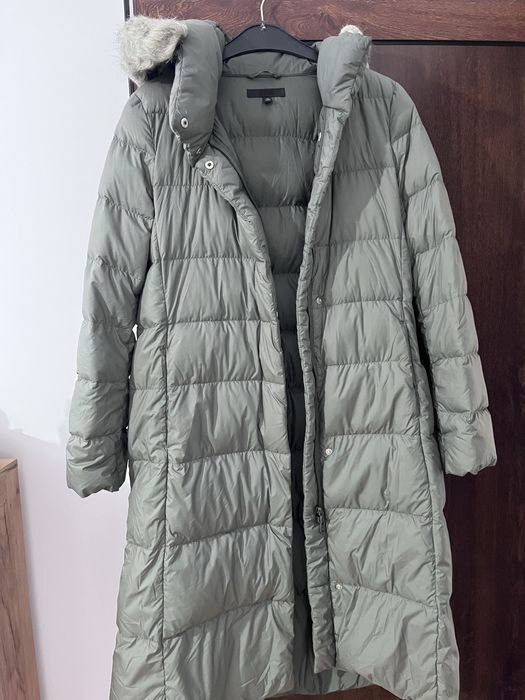 Дамско зимно дълго яке с колан