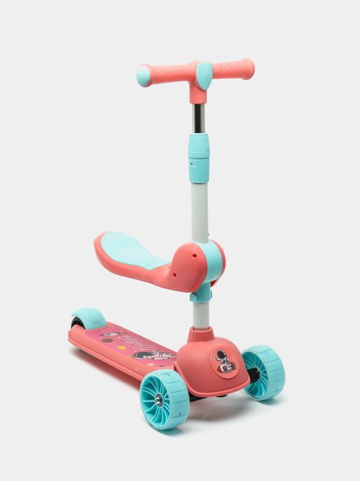 Самокат детский трехколесный, складной, 2-10 лет, трансформер 2 в 1