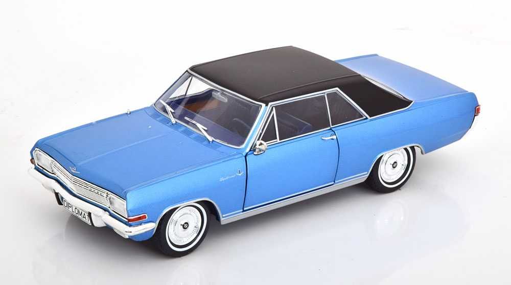 Macheta Opel Diplomat A V8 Coupe 1965 albastru - Whitebox 1/24