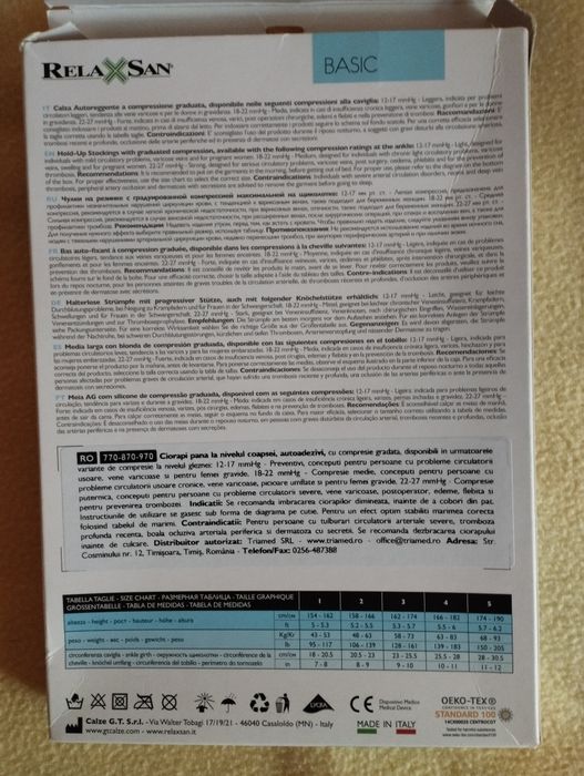 Ciorapi compresivi cu bandă