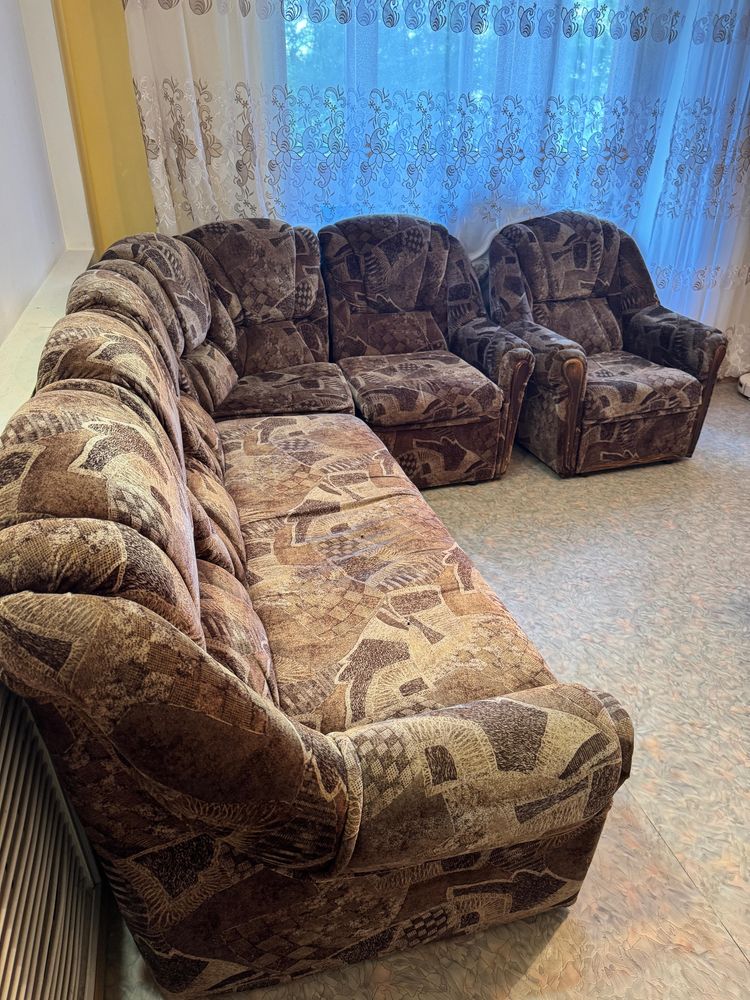 Диван угловой с креслом