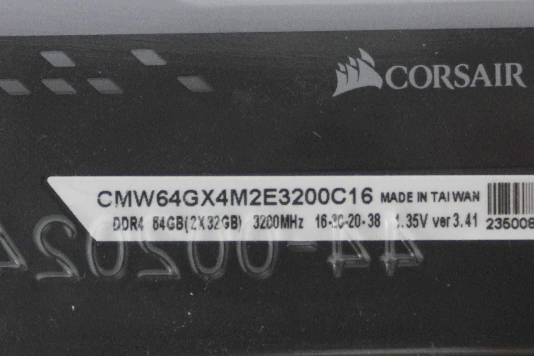 2x32GB (64GB) DDR4 RAM Corsair Vengeance RGB Pro 3200Mhz CL16 (вкл ДДС