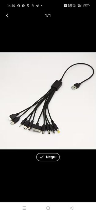 Cablu de încărcare rapidă, 10 in 1