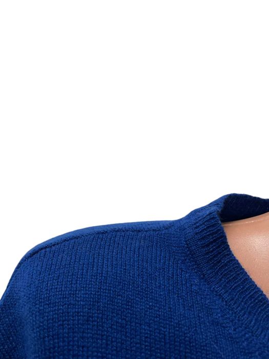 HOSBJERG размер S / M дамски кашмирен пуловер 100% КАШМИР син