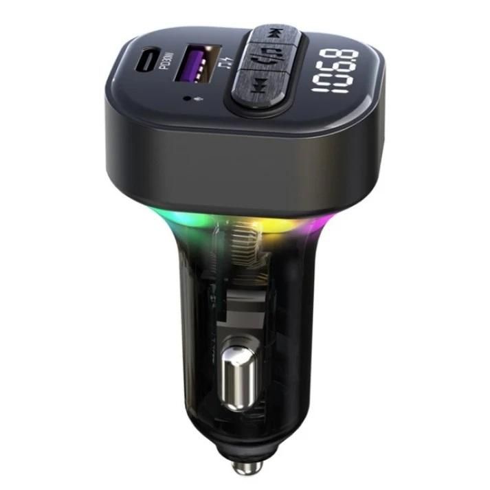 Fm трансмитер предавател, mp3 плейър verk 10129 / c50 type-c + usb ...