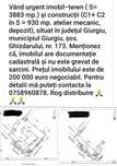 Vând urgent imobil teren Șoseaua Ghizdarului Nr 173, 075