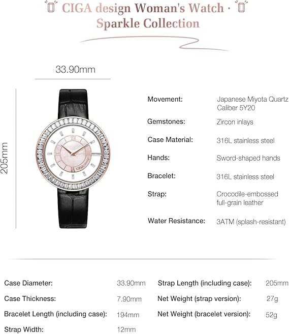 Дамски кварцов часовник CIGA Design от колекцията Sparkle