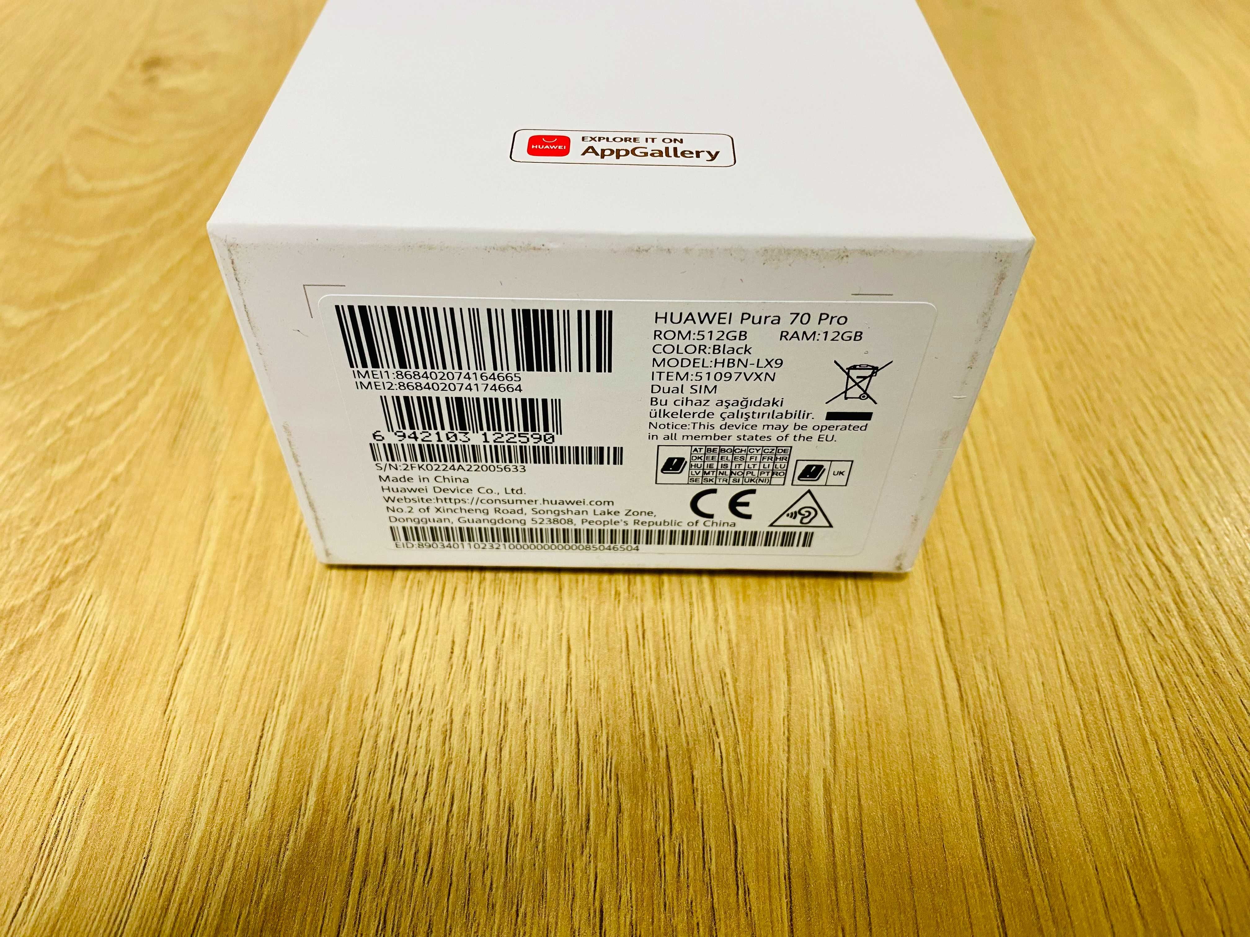 ЧИСТО НОВ !!! Huawei Pura 70 Pro, 512GB, 12GB RAM, Black, 100%