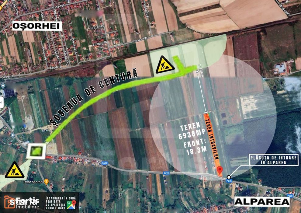 Teren de vânzare în Alparea - 6938mp parcelabil