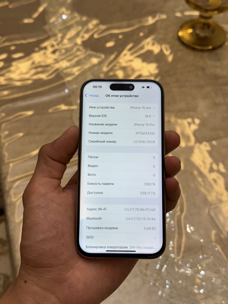 iPhone 15 Pro 256gb/88yomks 2simkartali Karobka Dokument