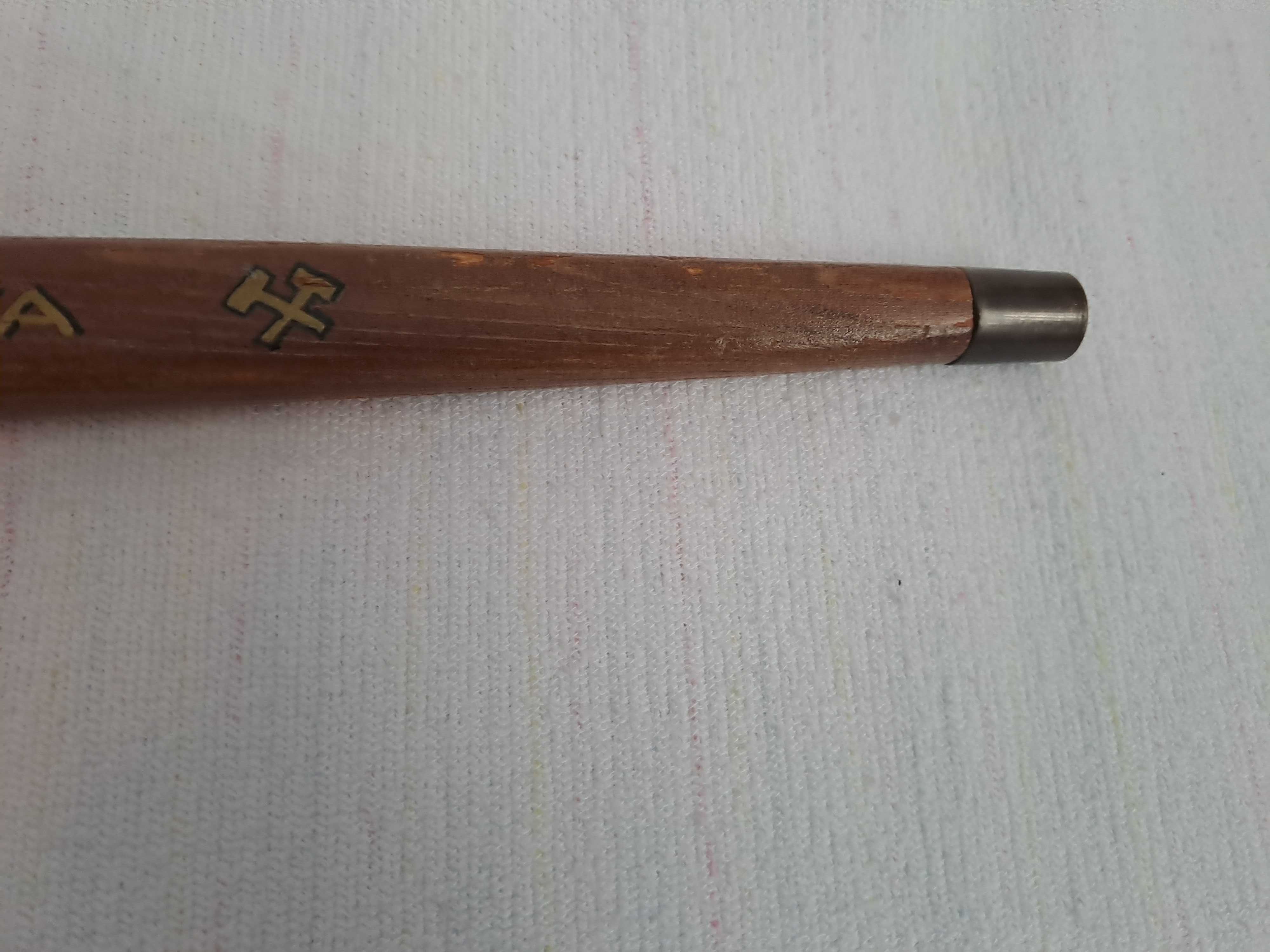baston drumetie lemn bronz vechi