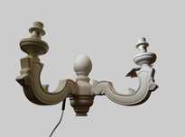 lampa de perete lemn masiv antichizat Maisons du monde-2 brate, FRANTA