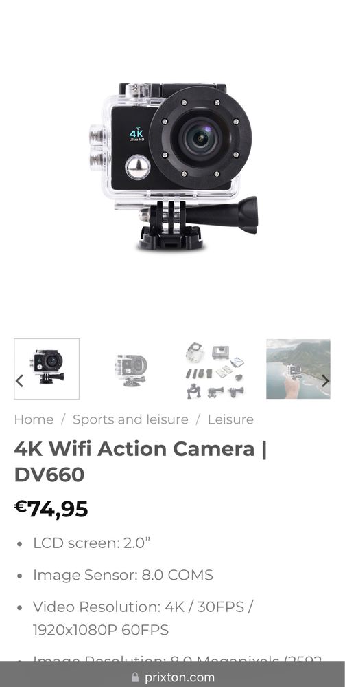 Prixton Action Camera | DV660  4K