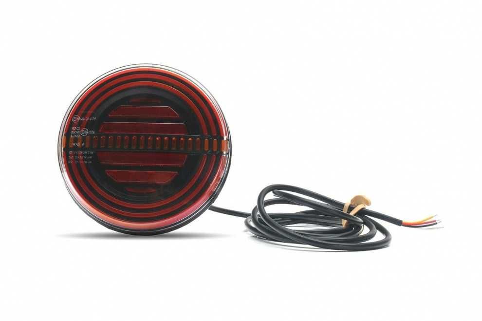 Кръгли LED Стопове Хамбургер с Бягащ Мигач Динамичен, Неон 12v 24v