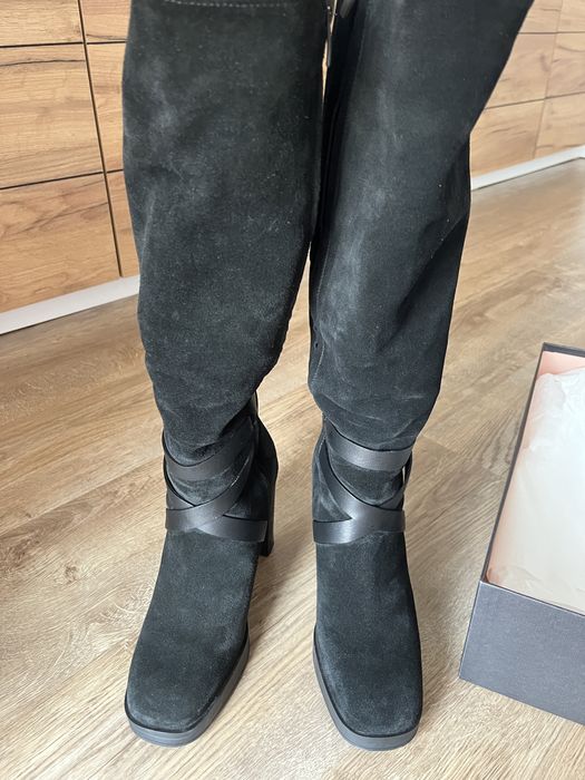 Cizme piele negre