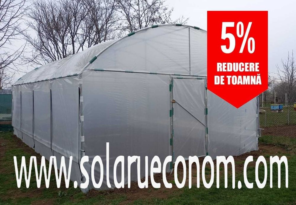 Solarii (sere) de gradina complete, pregatite pentru montaj