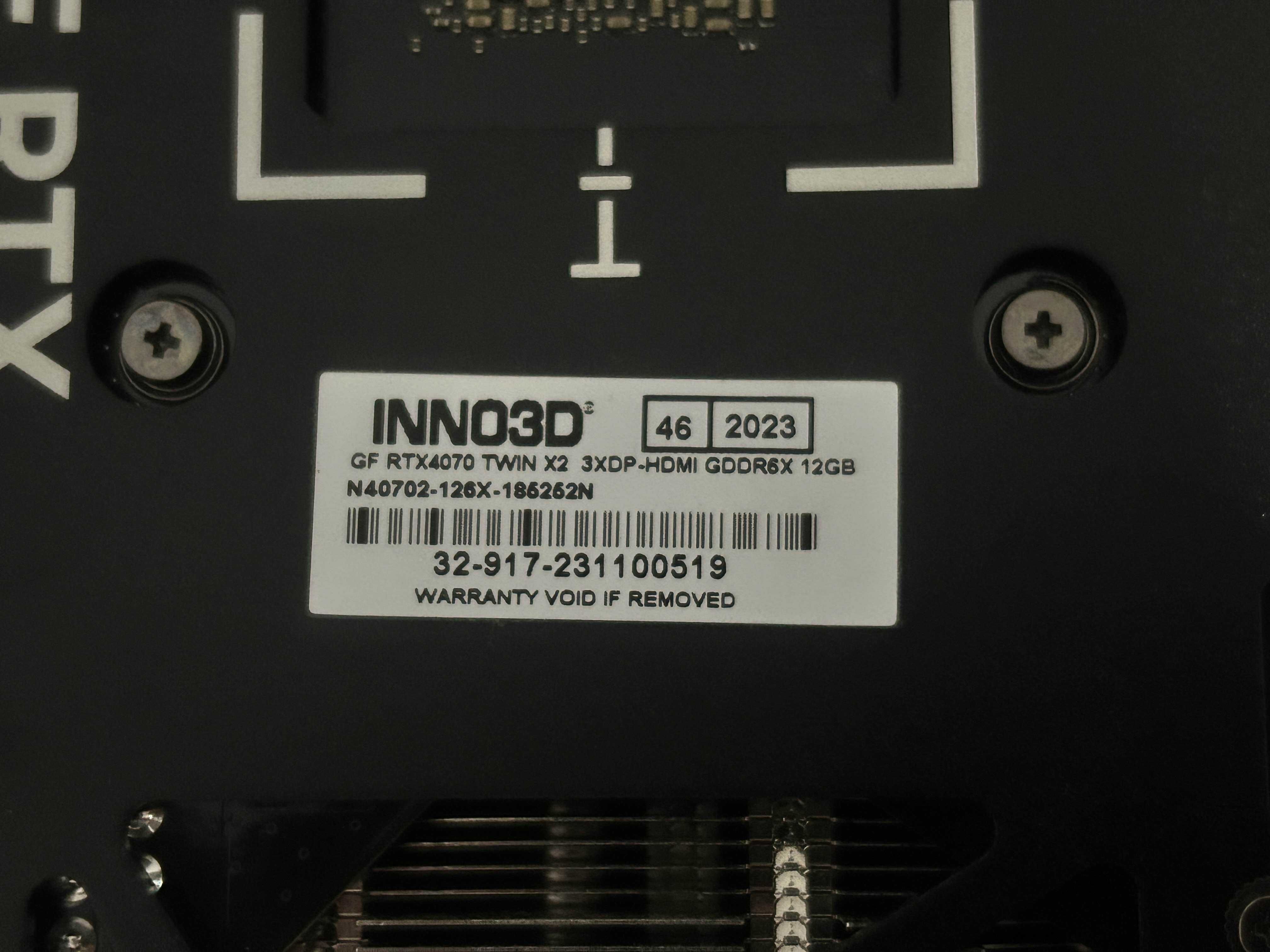 Placa video nvidia INNO3D GeForce RTX 4070 TWIN X2 OC 12GB