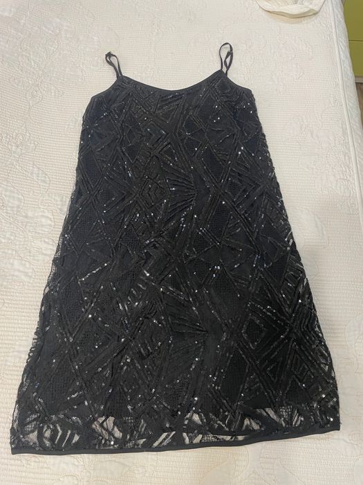 Малка черна рокля с пайети Cristina Gavioli