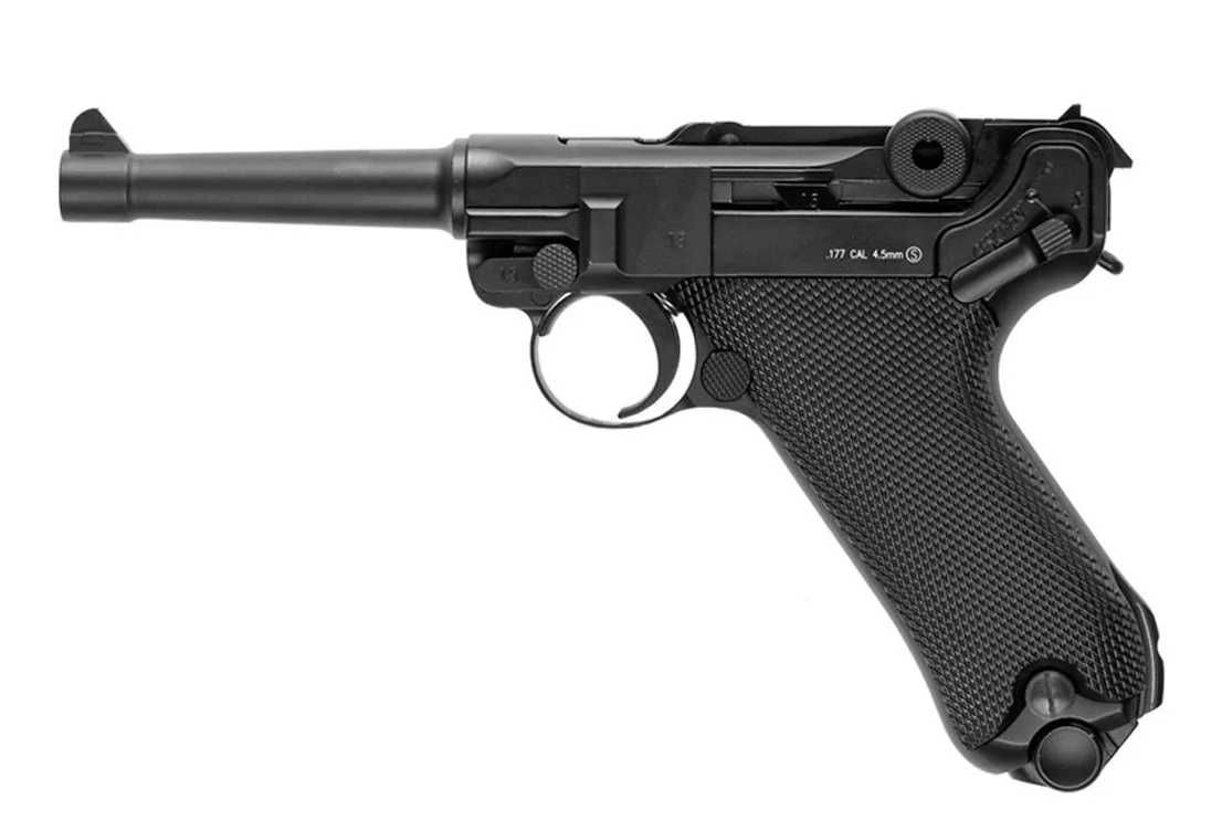 Pistol Istoric LuggerP08 4inch BlowBack  CO2 airsoft 6mm