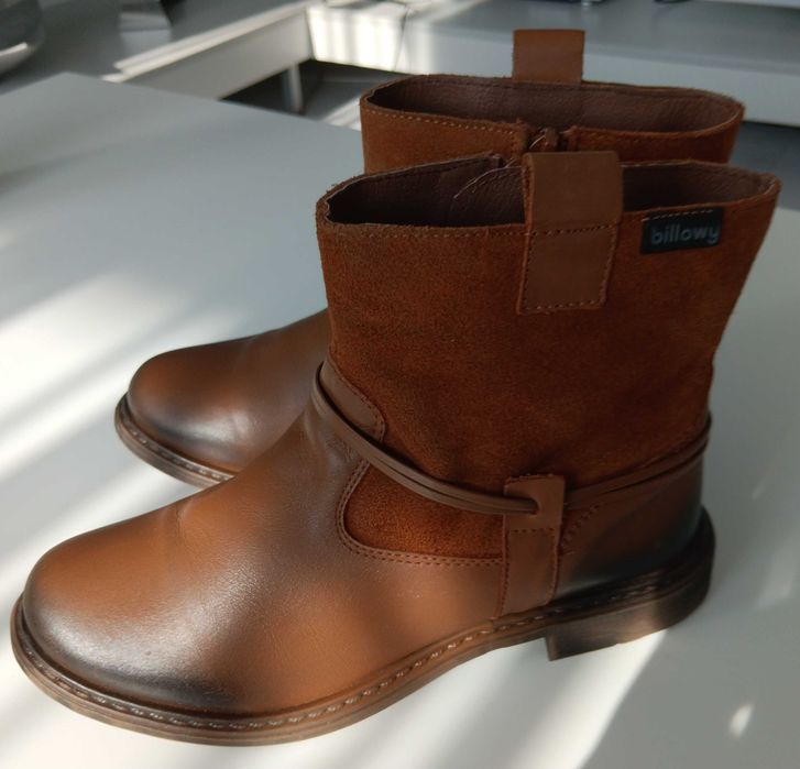 Нови боти от естествена кожа за момиче 32 номер