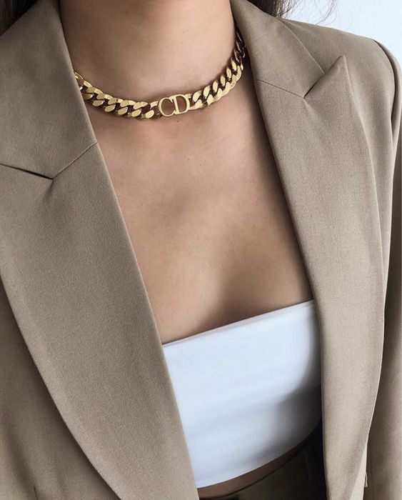 Позлатен чокър  “Dior”