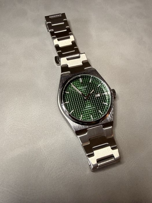 Tissot PRX Powermatic 80 – cadran verde texturat, stare foarte bună