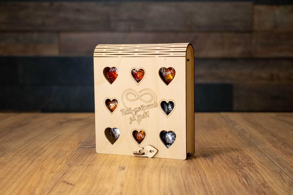 Бонбониера с персонализирано послание - романтичен подарък