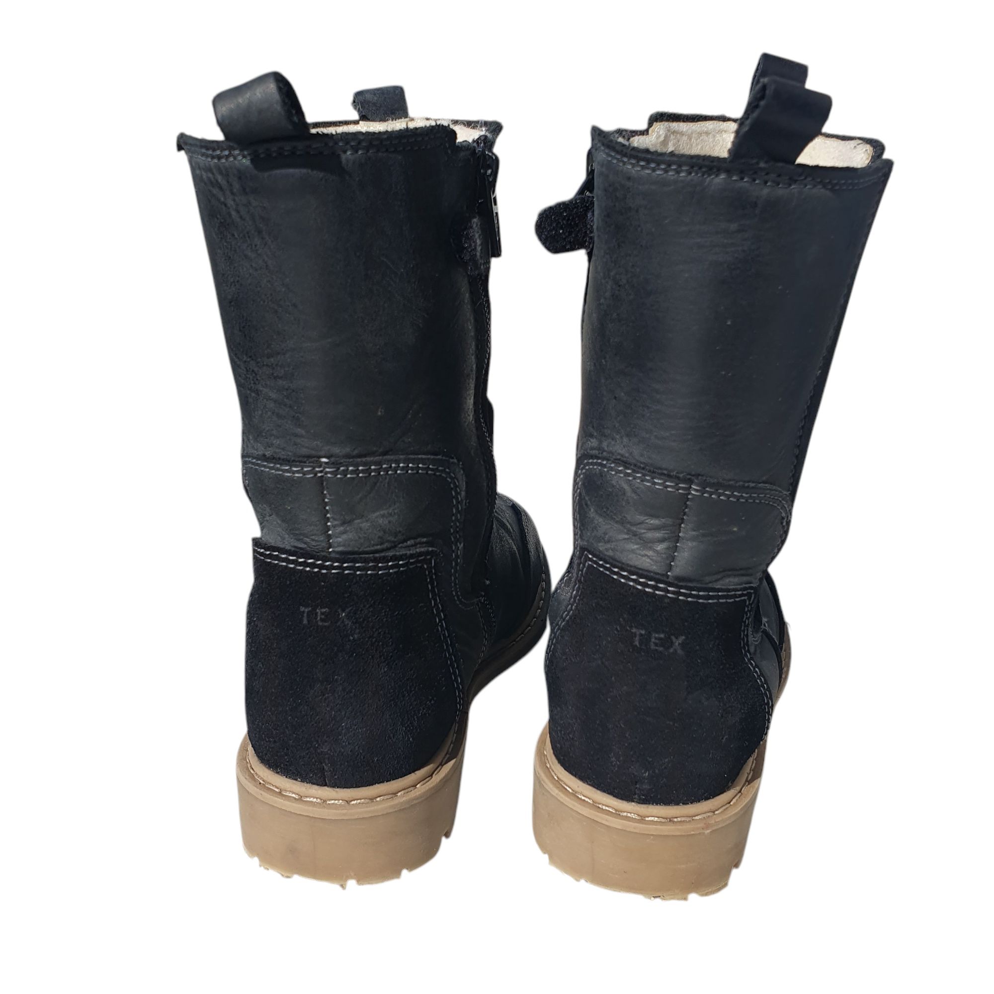 Cizme Wheat 29-30 Chelsea Sonni Tex, ghete piele căptușite cu lână