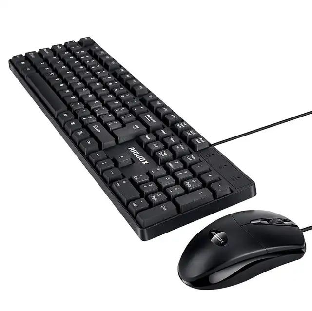 Новый черный клавиатура с104 клавишами комбинированный офисный проводн