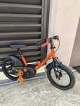Bicicleta B-TWIN, copii peste 3 ani, roti de 14’’ inch portocalie