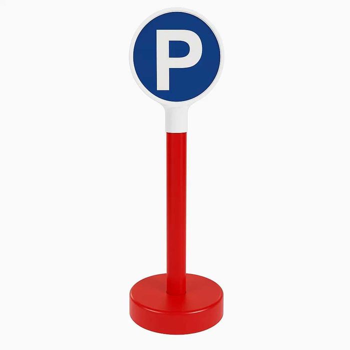 Stâlp delimitare cu suport și semn avertizare – semnalizare rapidă