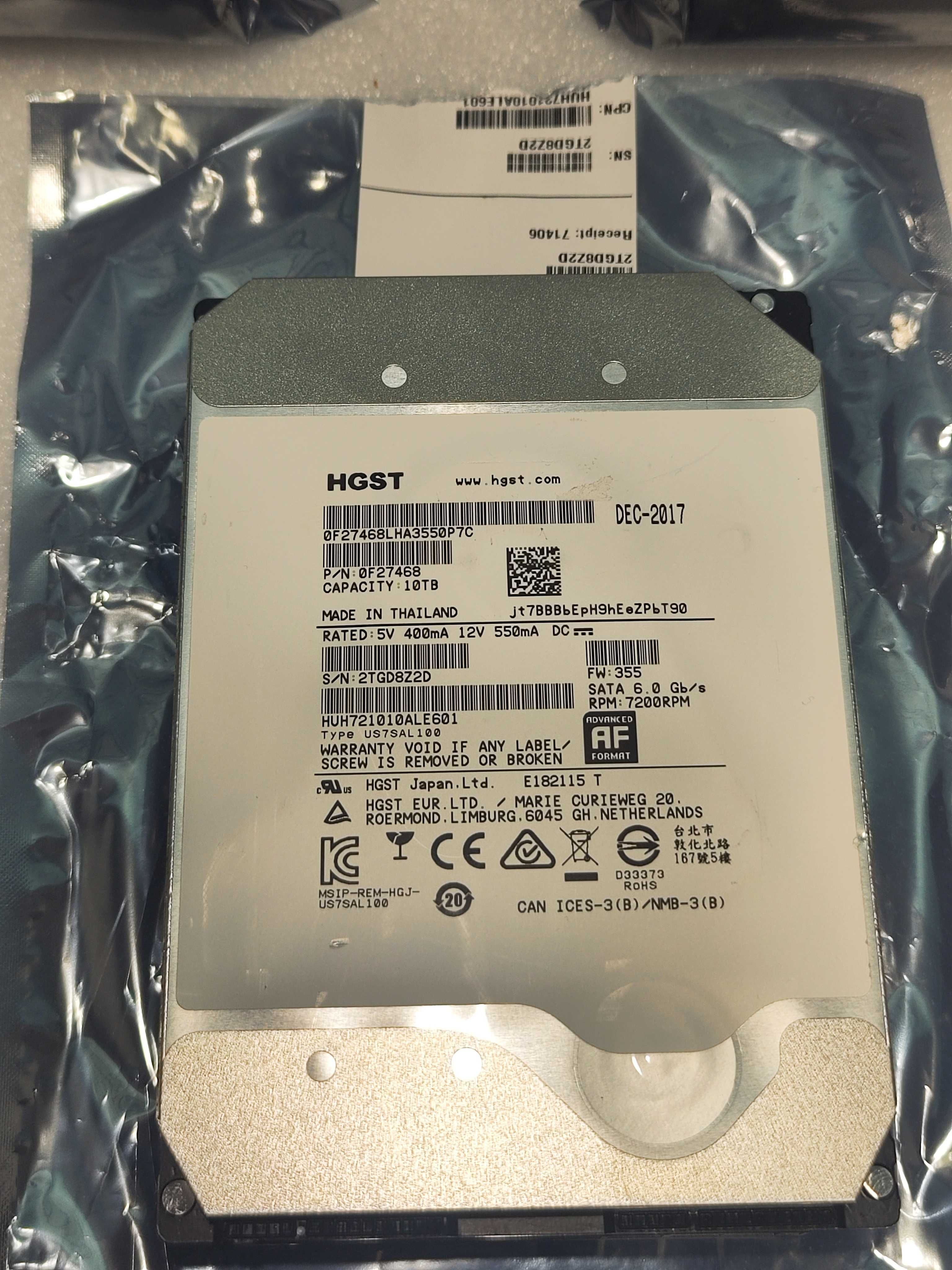 HGST HDD 3.5 10TB - Твърди дискове / Хард диск за компютър / DVR - NVR