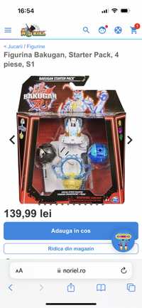 Figurina Bakugan 4 piese+1 bonus!