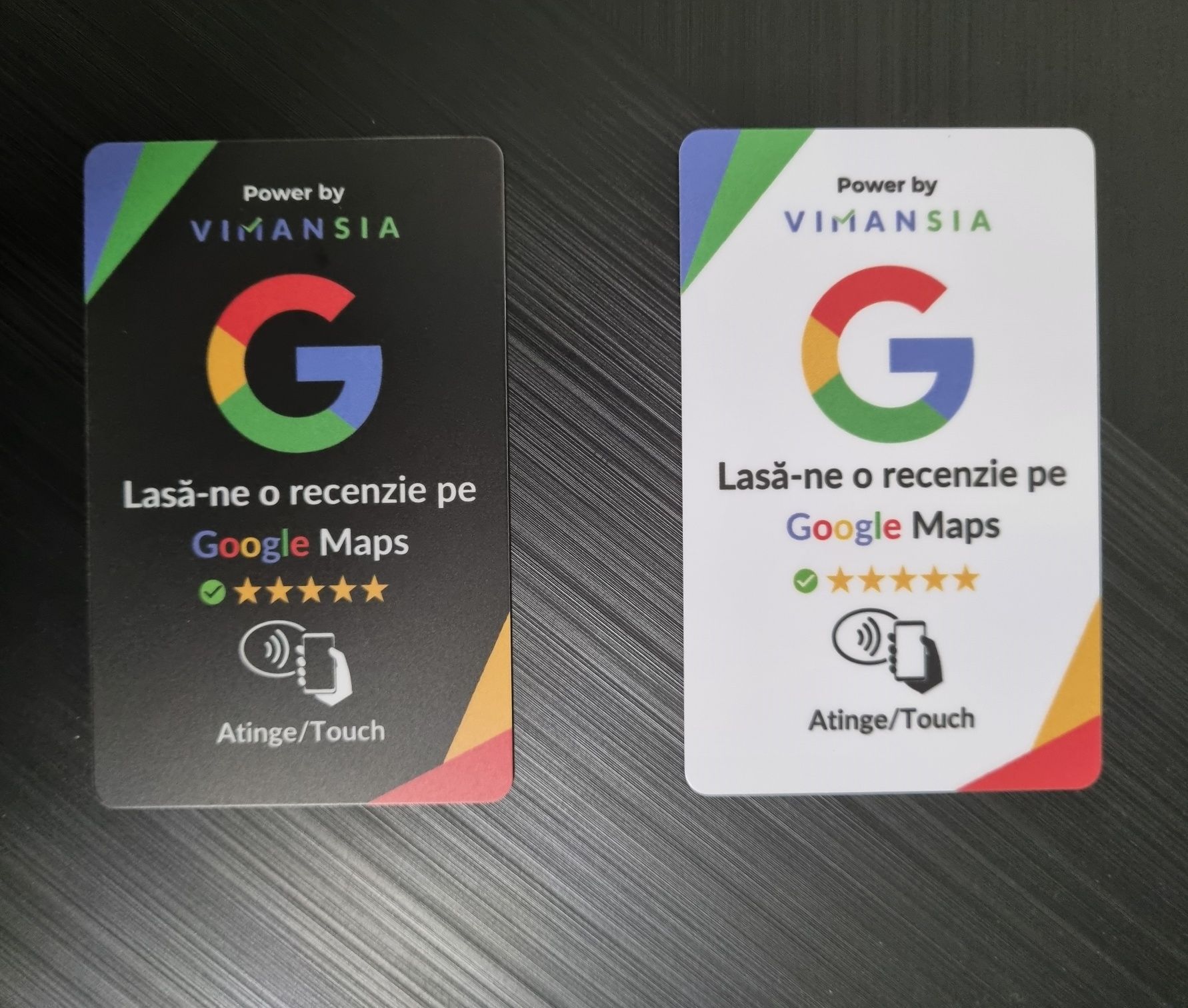 Card NFC pentru recenzii Google sau Tripadvisor, Instagram