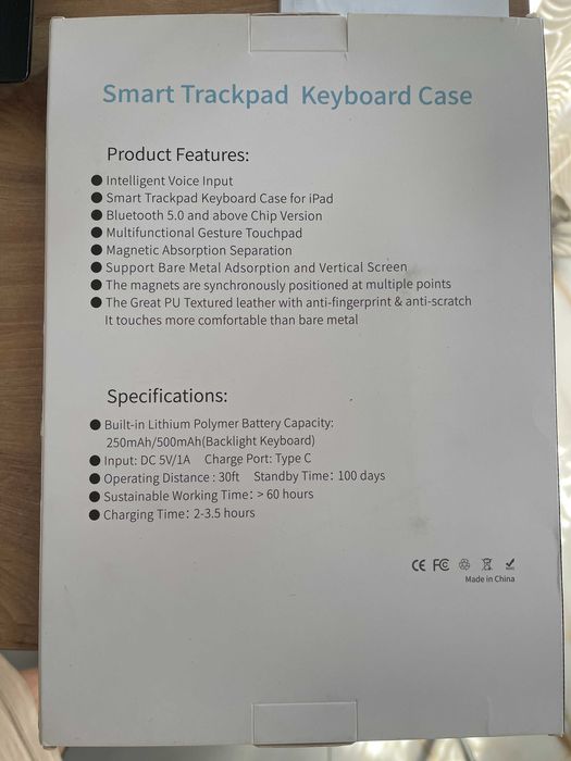 Калъф/клавиатура за iPad 10.9"/11"