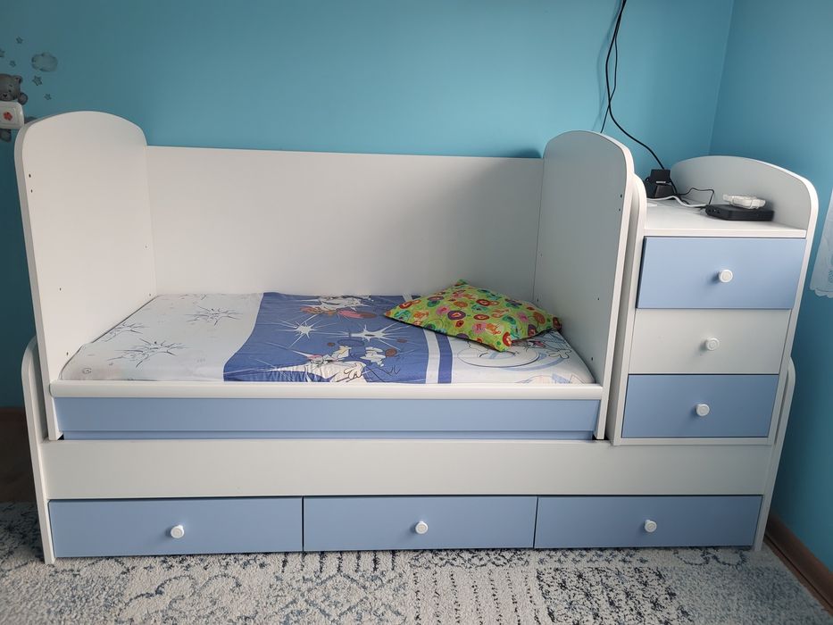 Детско легло,неупотребявано+решетка към него