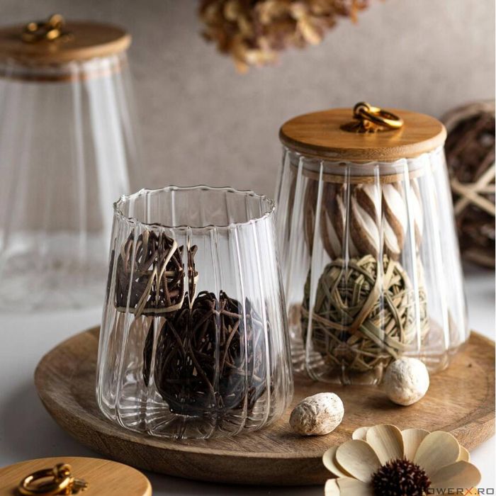 Recipient cu capac, 9 X 9 X 10,5 cm, capacitate 500 ml, Florina