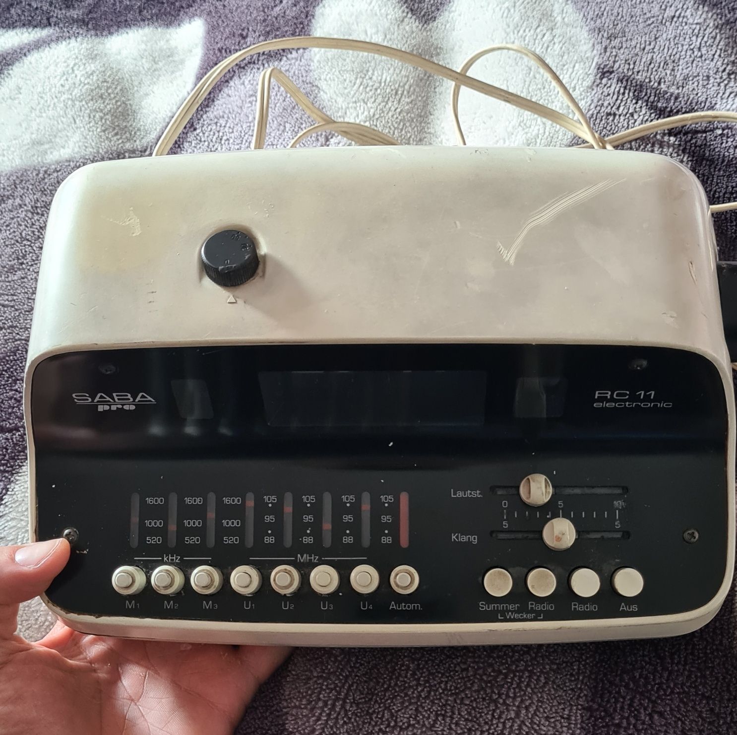 Radio Cu Ceas Flip Saba Pro RC 11 Electronic Vintage Vechi De Colectie