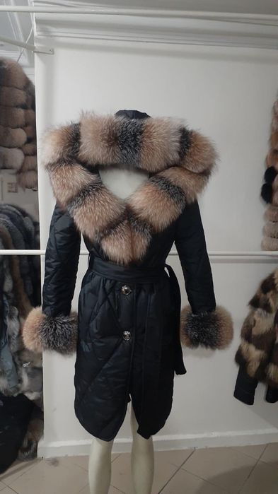 Geaca parka cu blana naturala