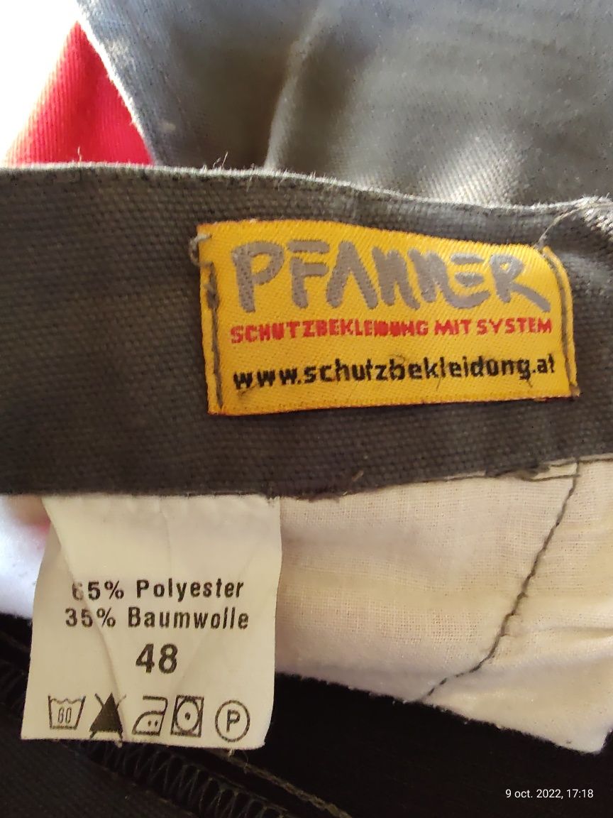 2 pantaloni tehnici munca, Pfanner, 48