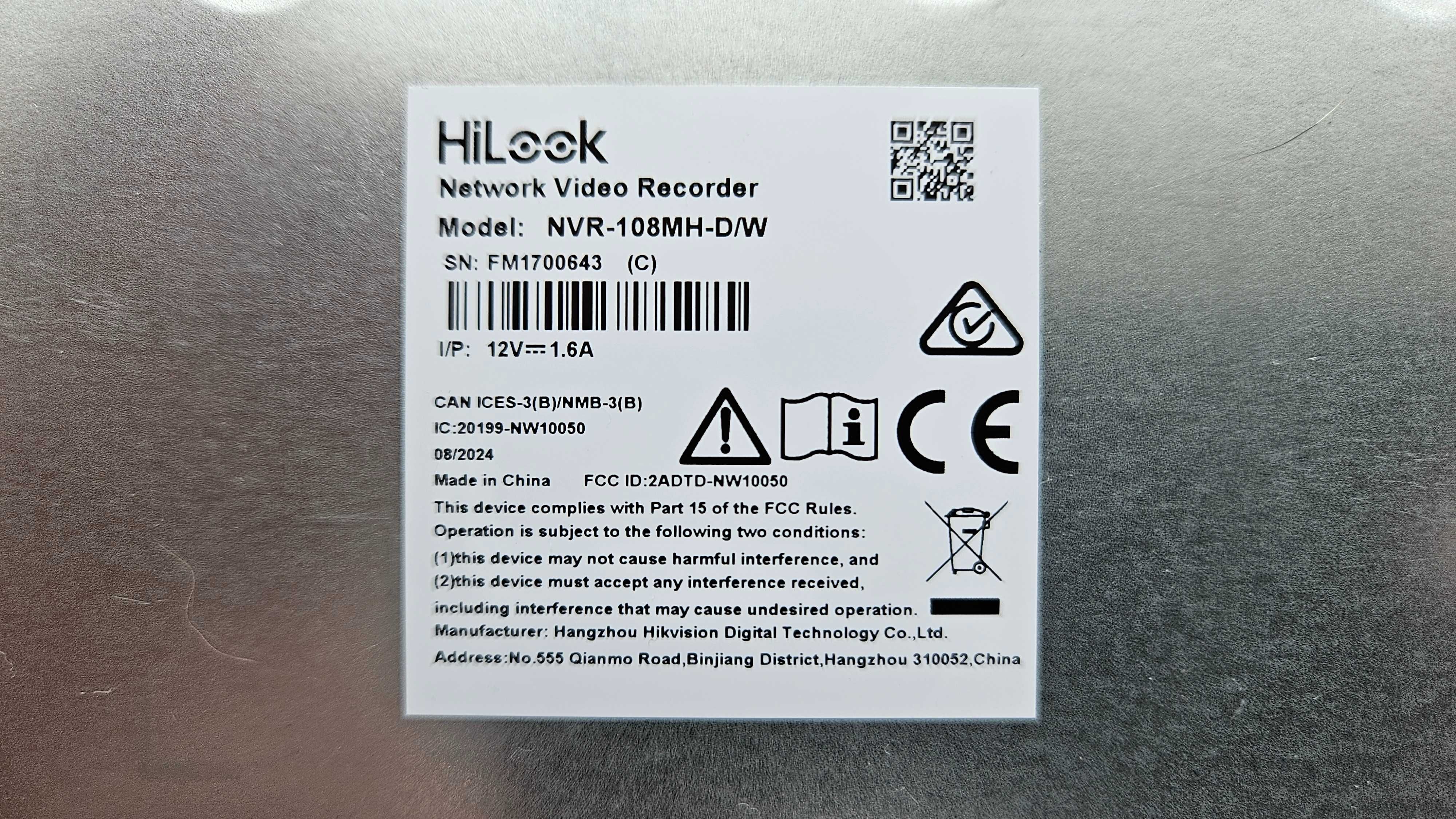 Продавам Wi-Fi NVR Hikvision HiLook 108MH-D/W(C) - 8 канала
