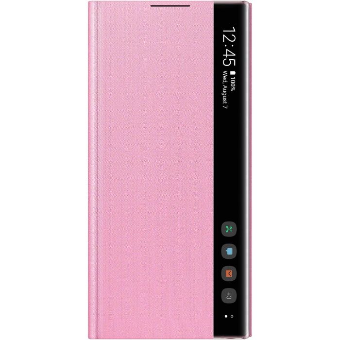 Husa protectie Samsung Note 10 Clear View Galaxy Pink noua sigilata