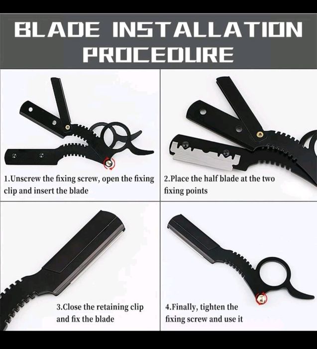 Brici metalic bărbierit profesional tuns barba,sprancene