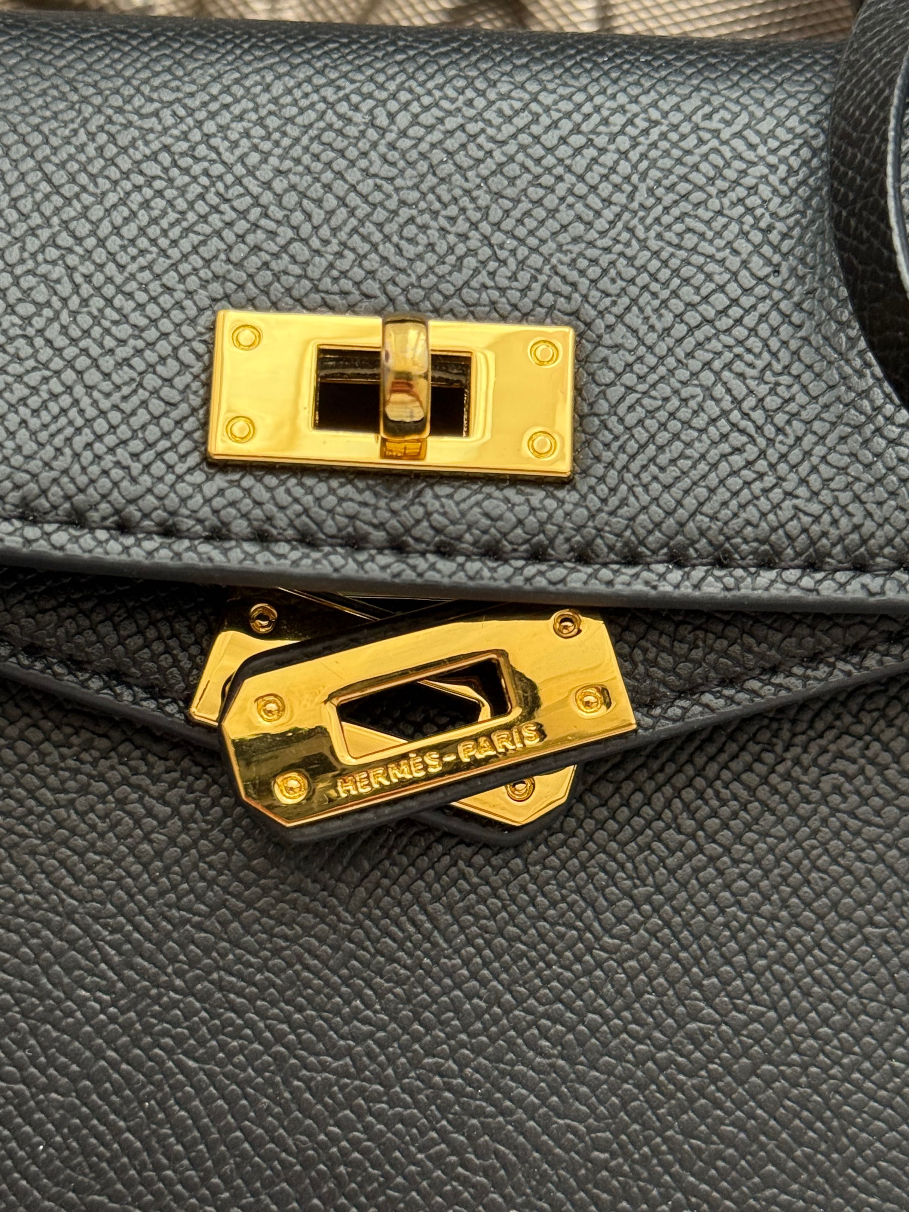Hermes Kelly черна чанта