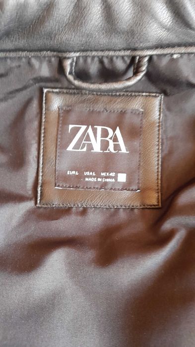 Geaca piele ecologica barbati, Zara